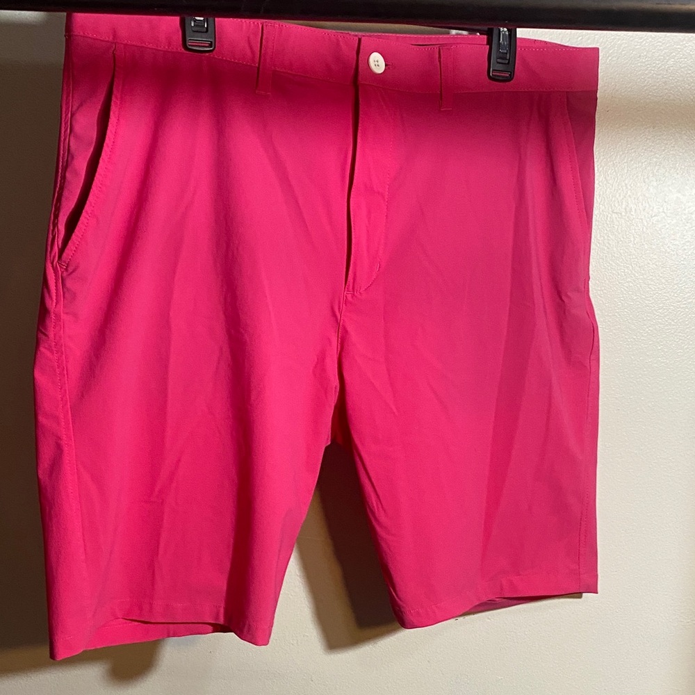 Kenneth Cole Bright Pink Flat Front Shorts